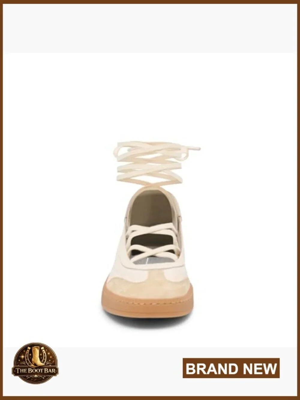 Ballet Flat with Leather Upper and Rubber Sole